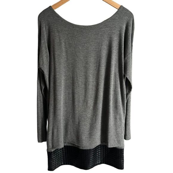 Bailey 44 Layered Tunic Dress Womens Small Grey/Black Long Sleeve Layered - Picture 4 of 5